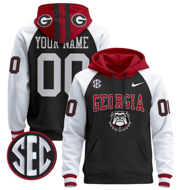 Unisex Custom Georgia Bulldogs Football Hoodie All Stitched