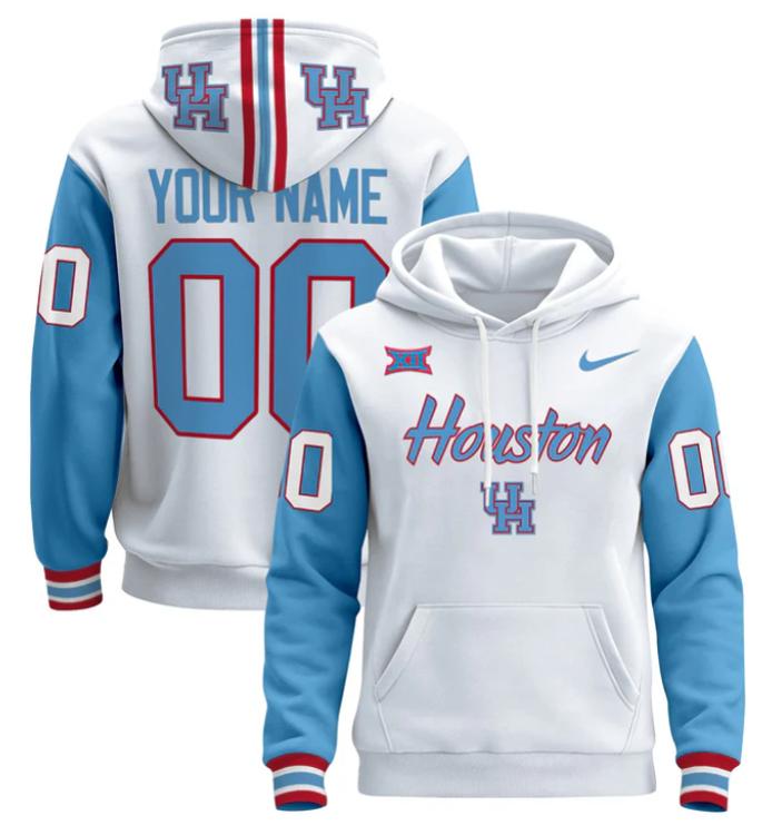 Unisex Custom Houston Cougars Football Hoodie All Stitched