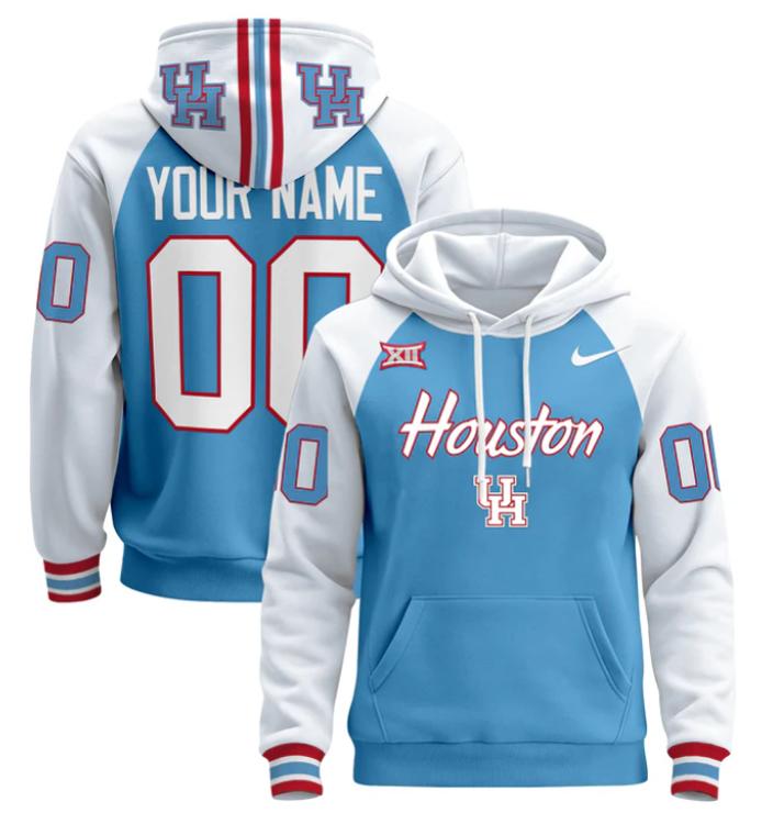 Unisex Custom Houston Cougars Football Hoodie All Stitched