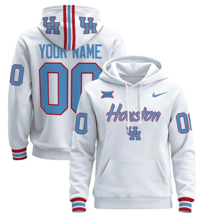 Unisex Custom Houston Cougars Football Hoodie All Stitched