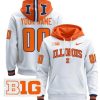 Unisex Custom Illinois Fighting Illini Football Hoodie All Stitched