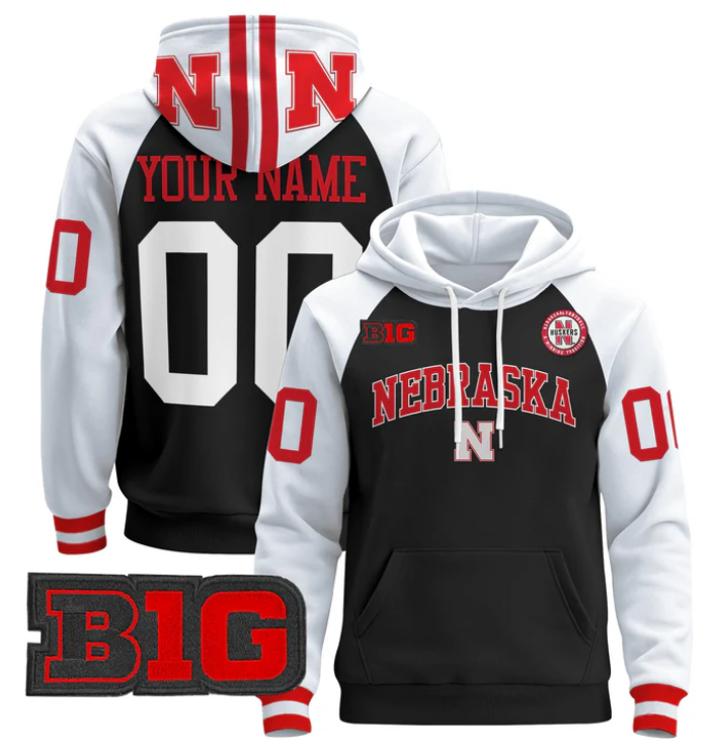 Unisex Custom Nebraska Cornhuskers Football Hoodie All Stitched