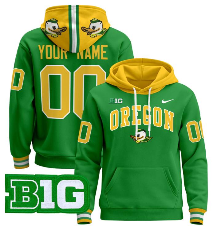 Unisex Custom Oregon Ducks Football Hoodie All Stitched