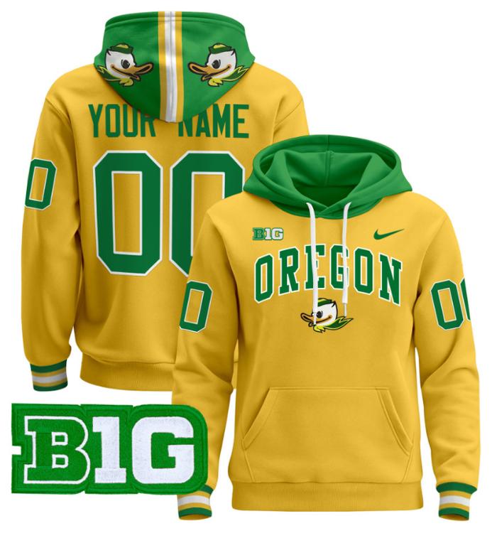 Unisex Custom Oregon Ducks Football Hoodie All Stitched