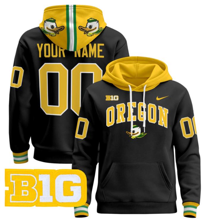 Unisex Custom Oregon Ducks Football Hoodie All Stitched