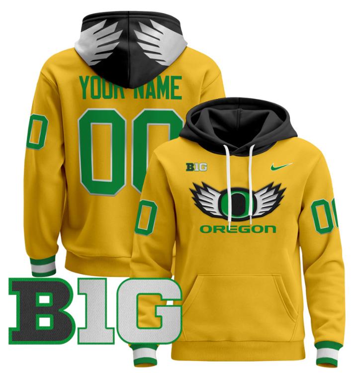 Unisex Custom Oregon Ducks Football Hoodie All Stitched