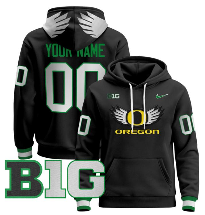 Unisex Custom Oregon Ducks Football Hoodie All Stitched
