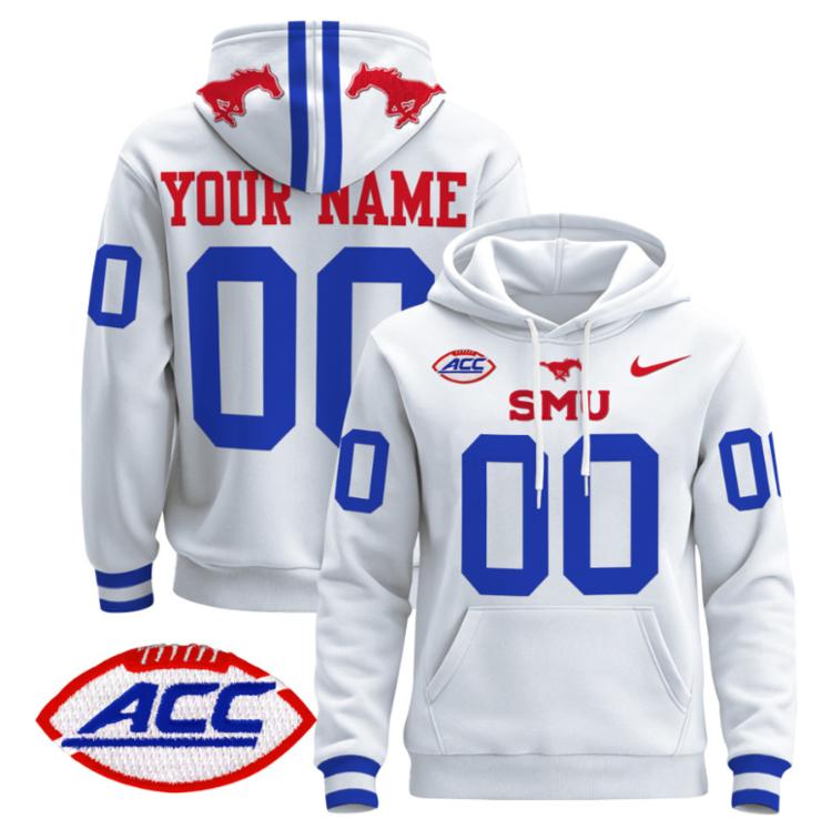 unisex custom SMU mustangs football hoodie all stitched