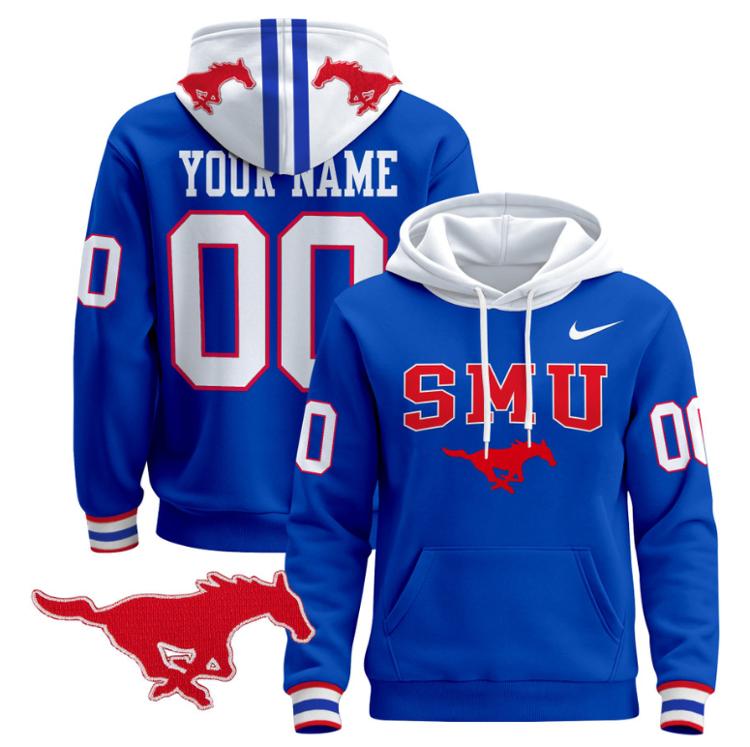 unisex custom SMU mustangs hoodie all stitched