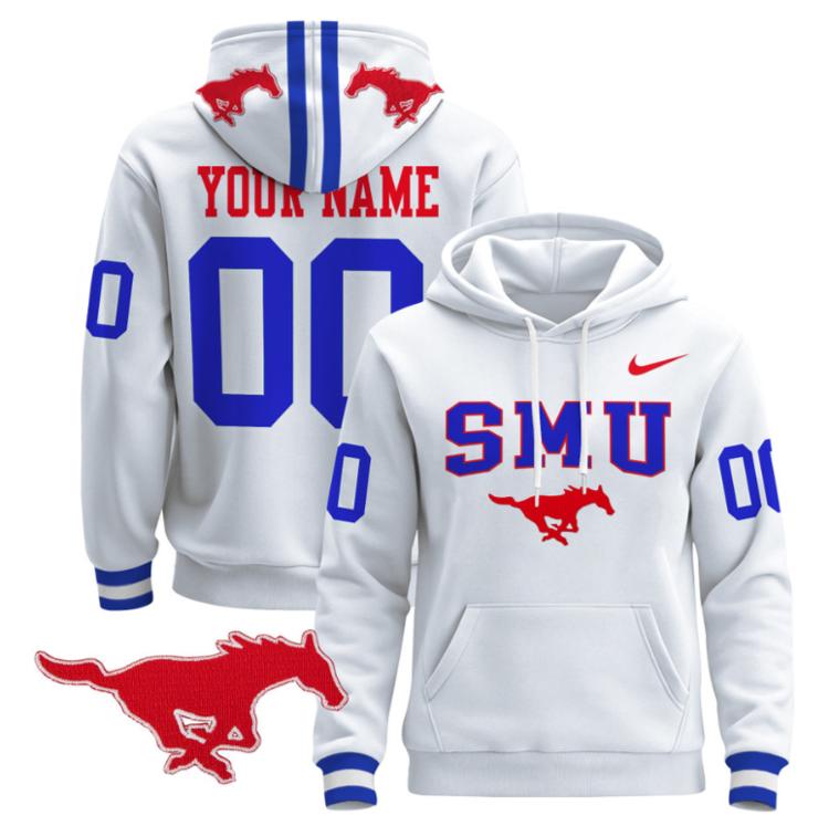 unisex custom SMU mustangs hoodie all stitched