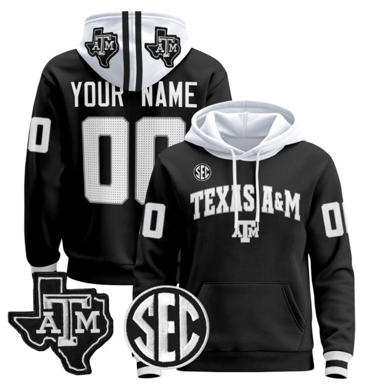 unisex custom texas A&M aggies hoodie all stitched