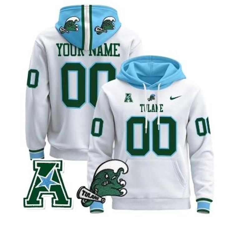 unisex custom tulane green wave hoodie all stitched