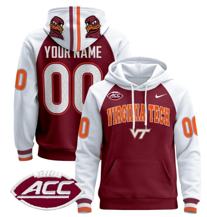 unisex custom virginia tech hokies hoodie all stitched