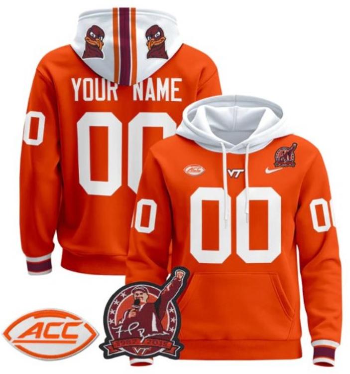 unisex custom virginia tech hokies hoodie all stitched