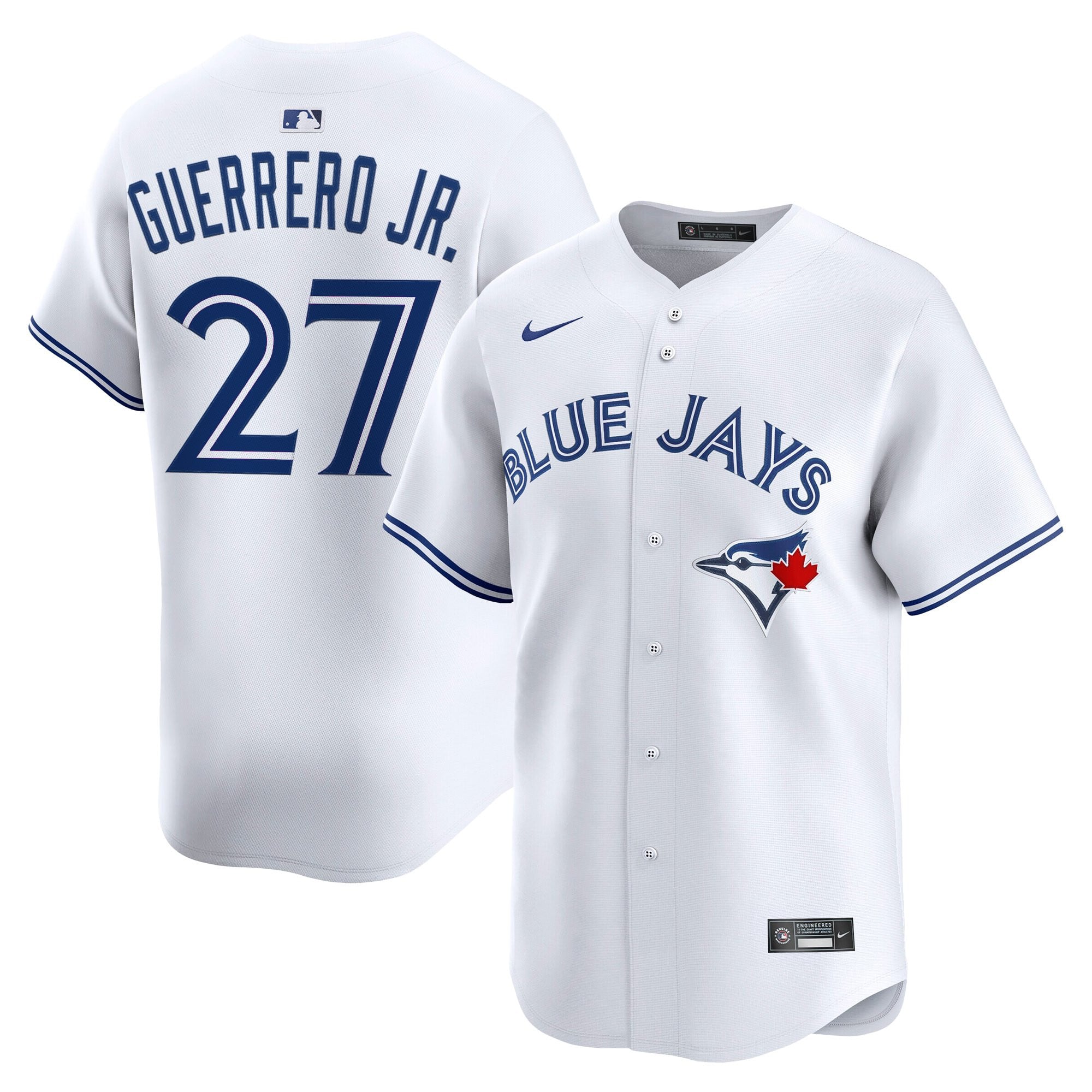 Men's Toronto Blue Jays Vladimir Guerrero Jr. #27 White Baseball Jersey
