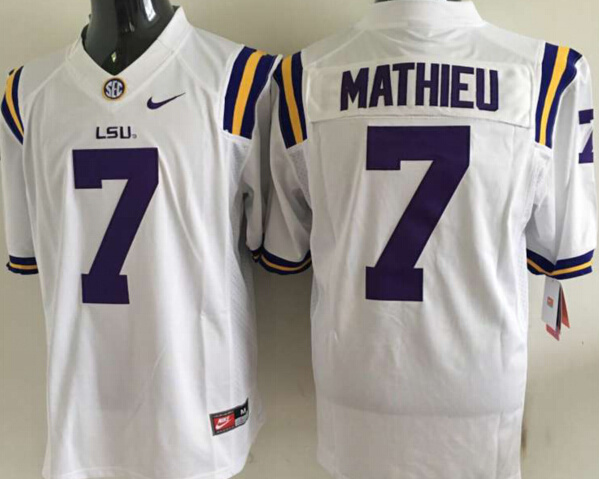 2015 LSU Tigers #7 MATHIEU Stitched Jersey