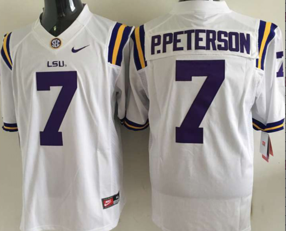 2015 LSU Tigers #7 P.PETERSON Stitched Jersey