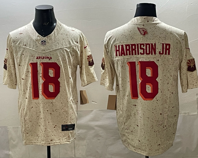 Men's Arizona Cardinals #18 Marvin Harrison Jr.  2025 F.U.S.E. Rivalries Jersey