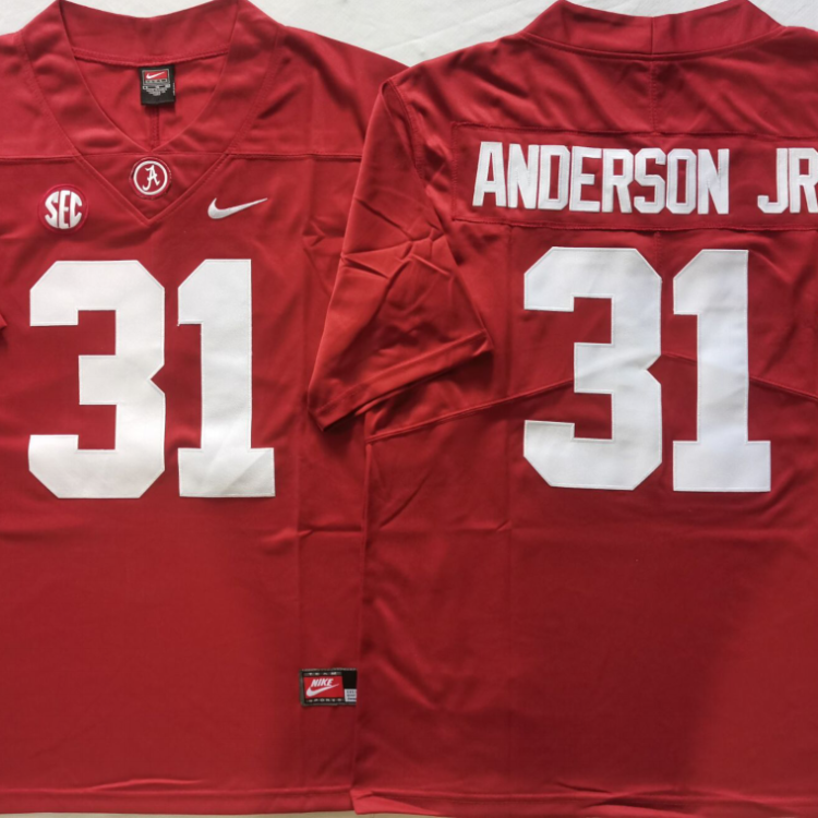 Alabama Crimson Tide Red #31 ANDERSON JR Stitched Jersey