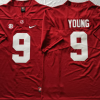 Alabama Crimson Tide Red #9 YOUNG Stitched Jersey