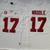 Alabama Crimson Tide White #17 WADDLE Stitched Jersey