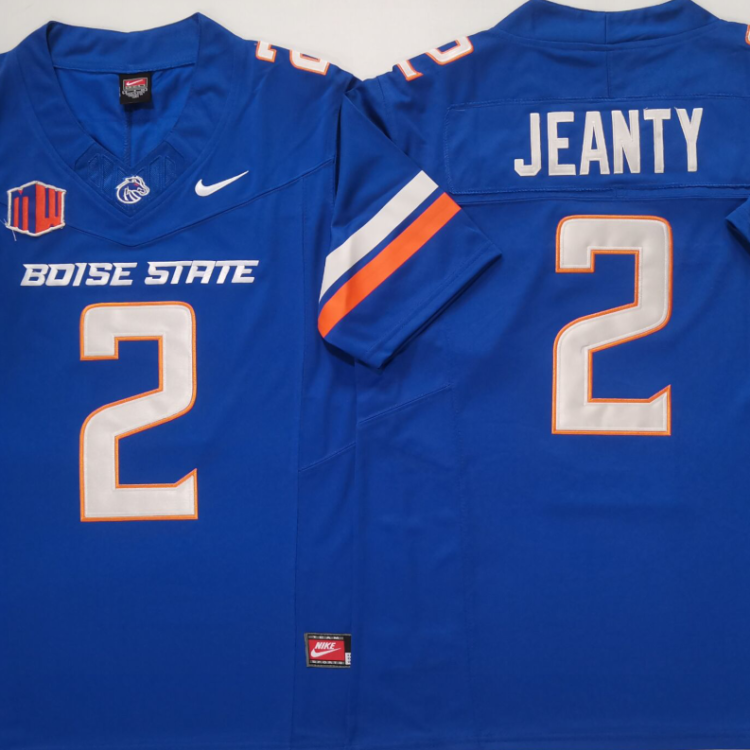 Boise State Broncos Blue #2 JEANTY Stitched Jersey