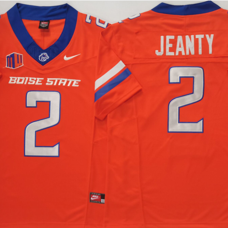 Boise State Broncos Orange #2 JEANTY Stitched Jersey