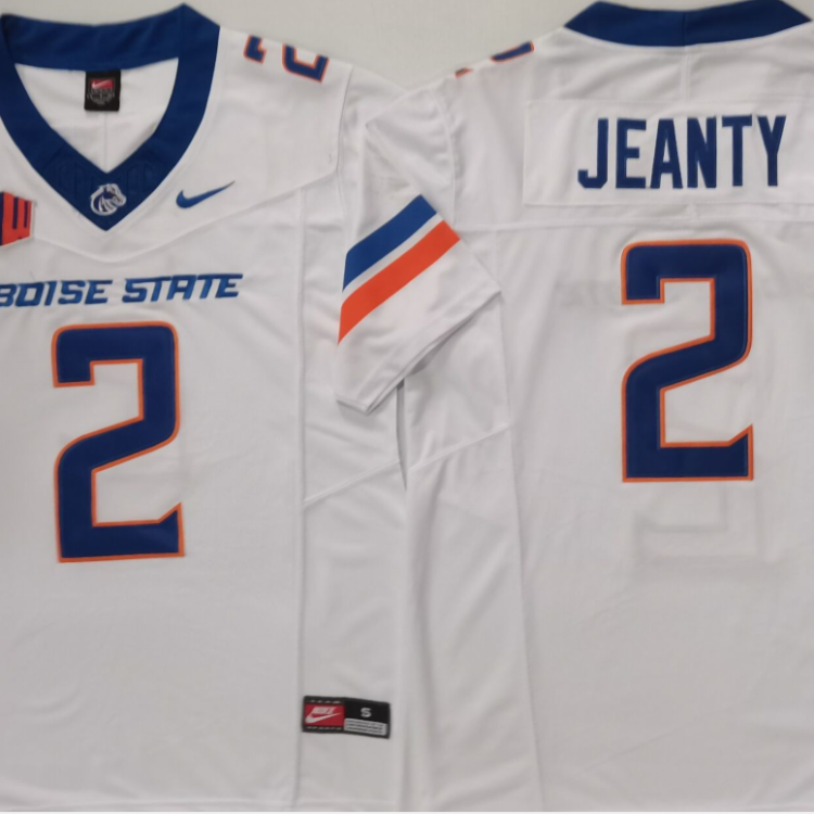 Boise State Broncos White #2 JEANTY Stitched Jersey