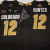 COLORADO BUFFALOES Black #12 HUNTER Stitched Jersey