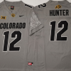 COLORADO BUFFALOES GRAY #12 HUNTER Stitched Jersey