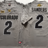 COLORADO BUFFALOES GRAY #2 SANDERS Stitched Jersey