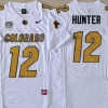 COLORADO BUFFALOES White #12 HUNTER Stitched Jersey