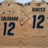 COLORADO BUFFALOES Yellow #12 HUNTER Stitched Jersey