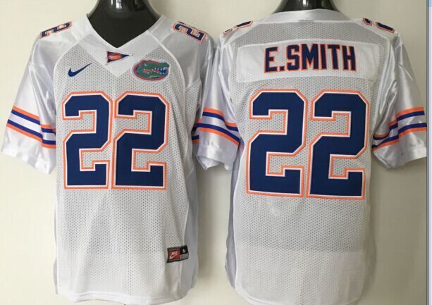 Florida Gators #22 E.SMITH White Stitched Jersey