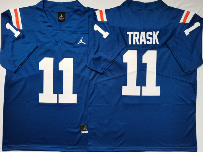 Florida Gators Blue #11 TRASK Stitched Jersey