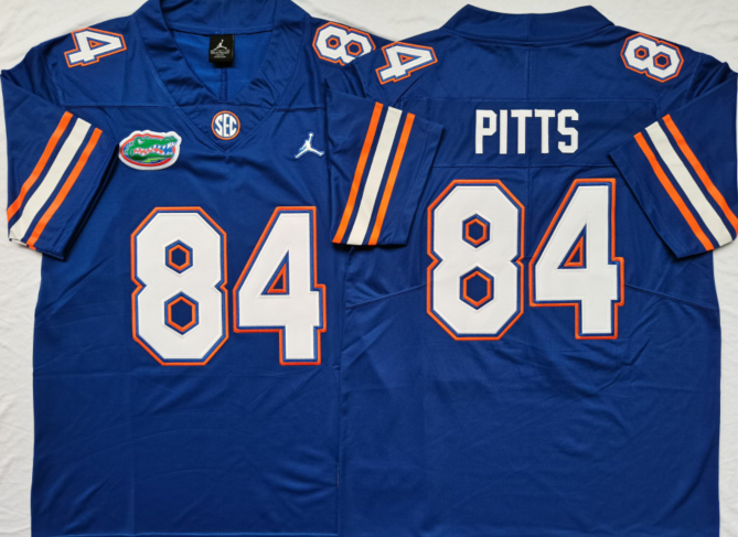 Florida Gators Blue #84 PITTS Stitched Jersey