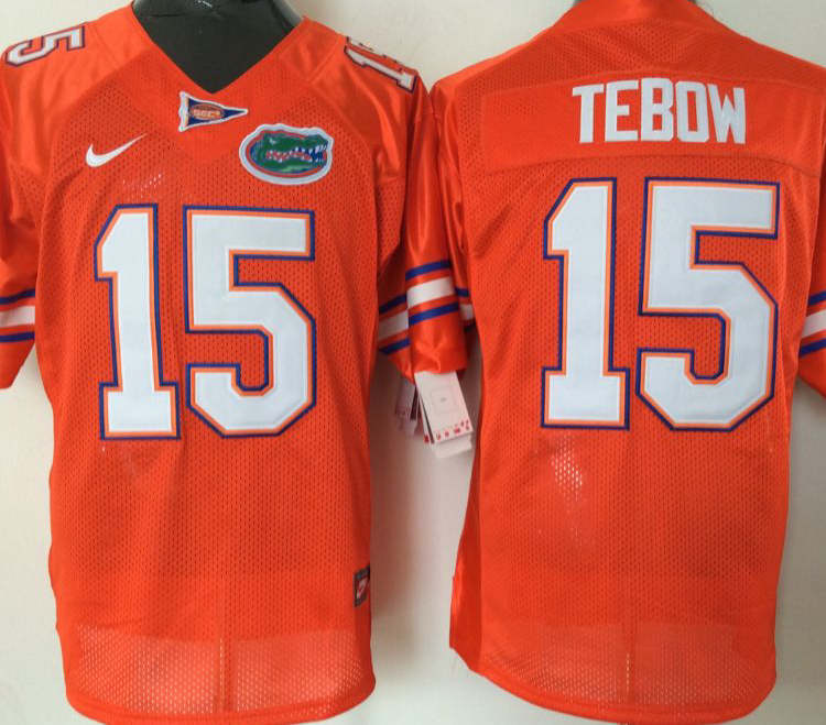 Florida Gators Orange #15 TEBOW Stitched Jersey