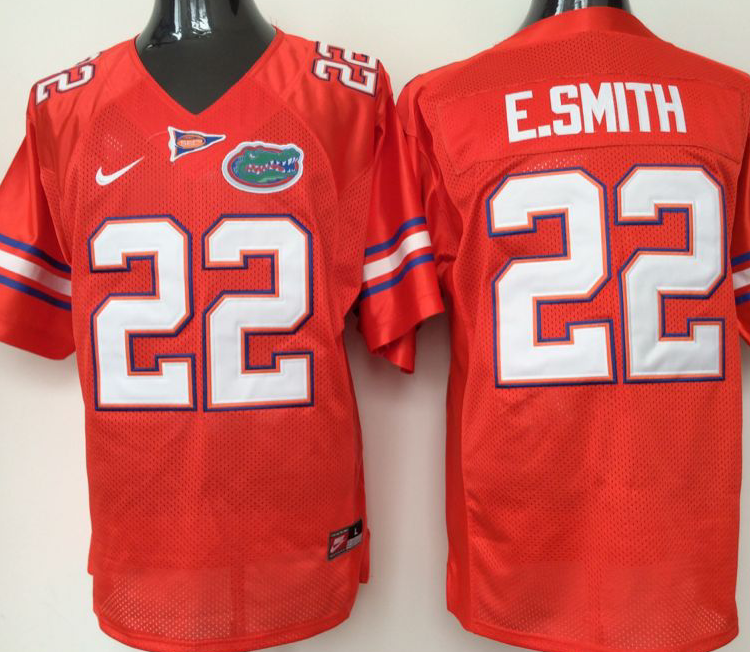 Florida Gators Orange #22 E.SMITH Stitched Jersey