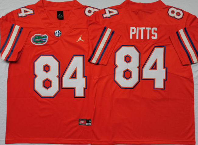 Florida Gators Orange #84 PITTS Stitched Jersey