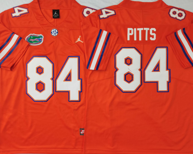 Florida Gators Orange #84 PITTS Stitched Jersey