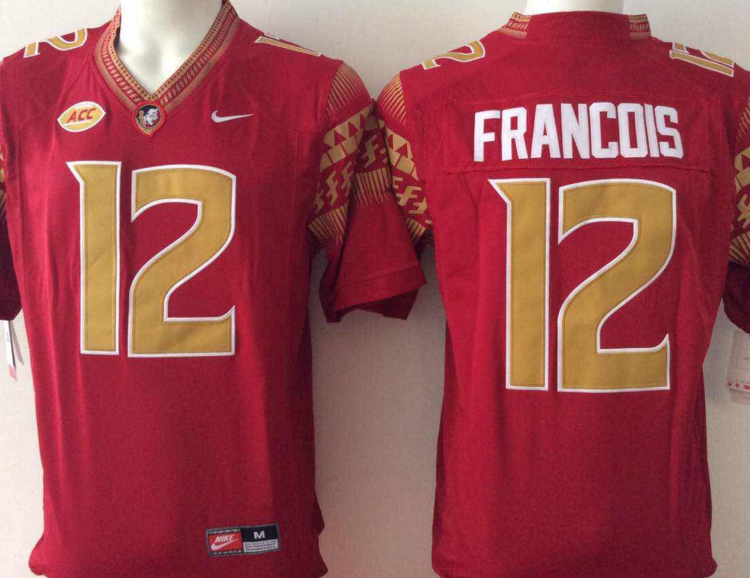 Florida State Seminoles #12 Red FRANCOIS Stitched Jersey