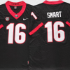 Georgia Bulldogs Black #16 SMART Stitched Jersey