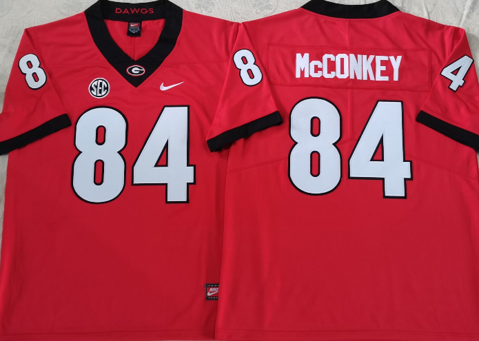 Georgia Bulldogs Red #84 McCONKEY Stitched Jersey