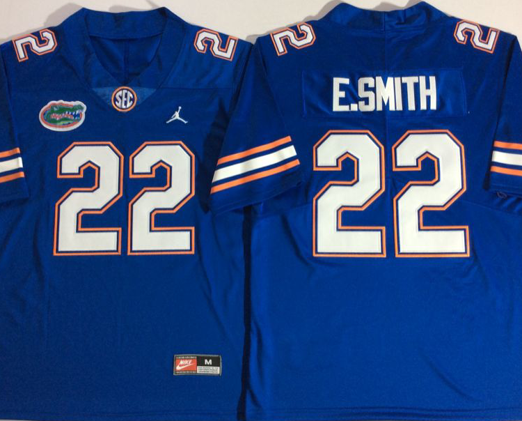 Jordan Florida Gators Blue #22 E.SMITH Stitched Jersey