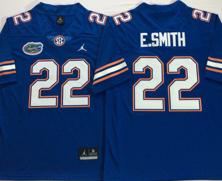 Jordan Florida Gators Blue #22 E.SMITH Stitched Jersey