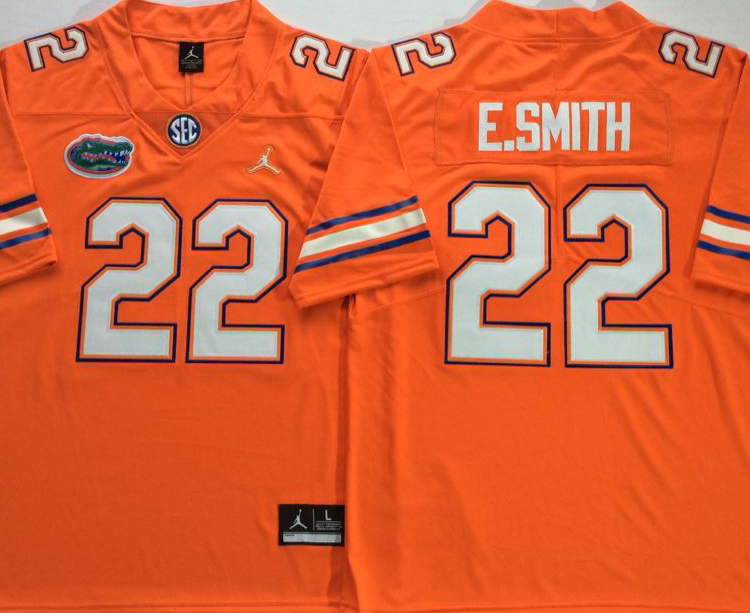Jordan Florida Gators Orange #22 E.SMITH Stitched Jersey
