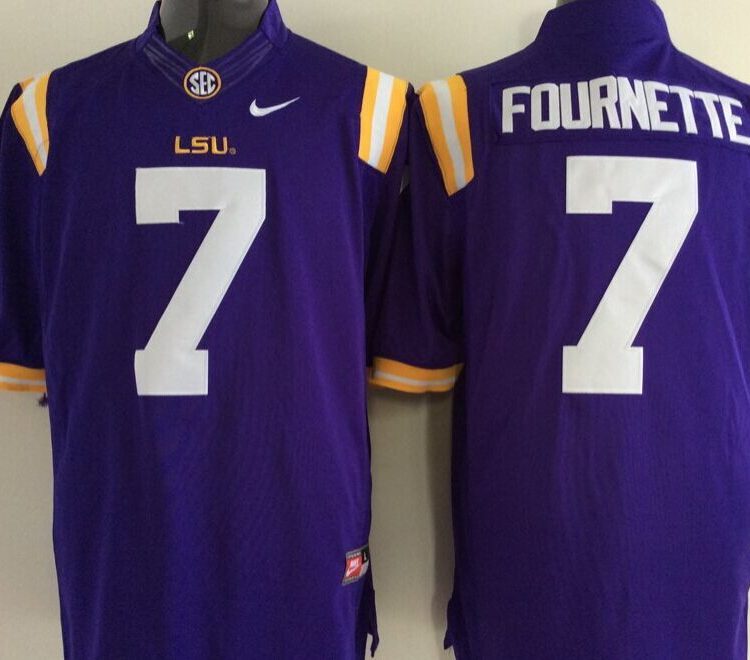 LSU Tigers #7 Purple Fournette Stitched Jersey