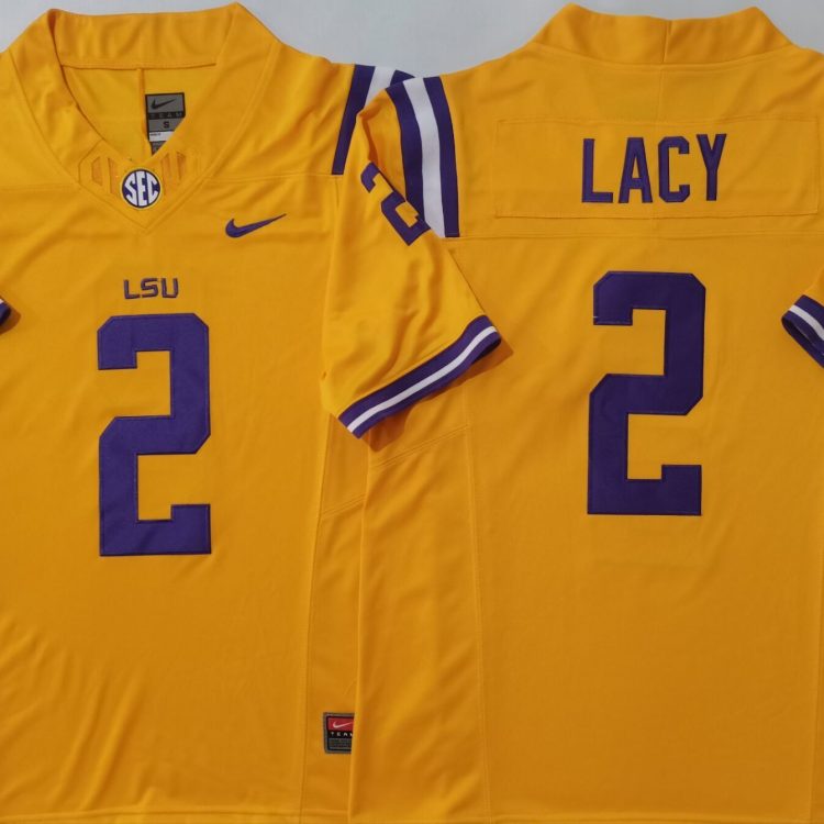 LSU Tigers Orange #2 LACY Stitched Jersey