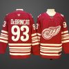 Men's Detroit Red Wings #93 Alex DeBrincat Red 2025-26 Centennial Premium Stitched Jersey