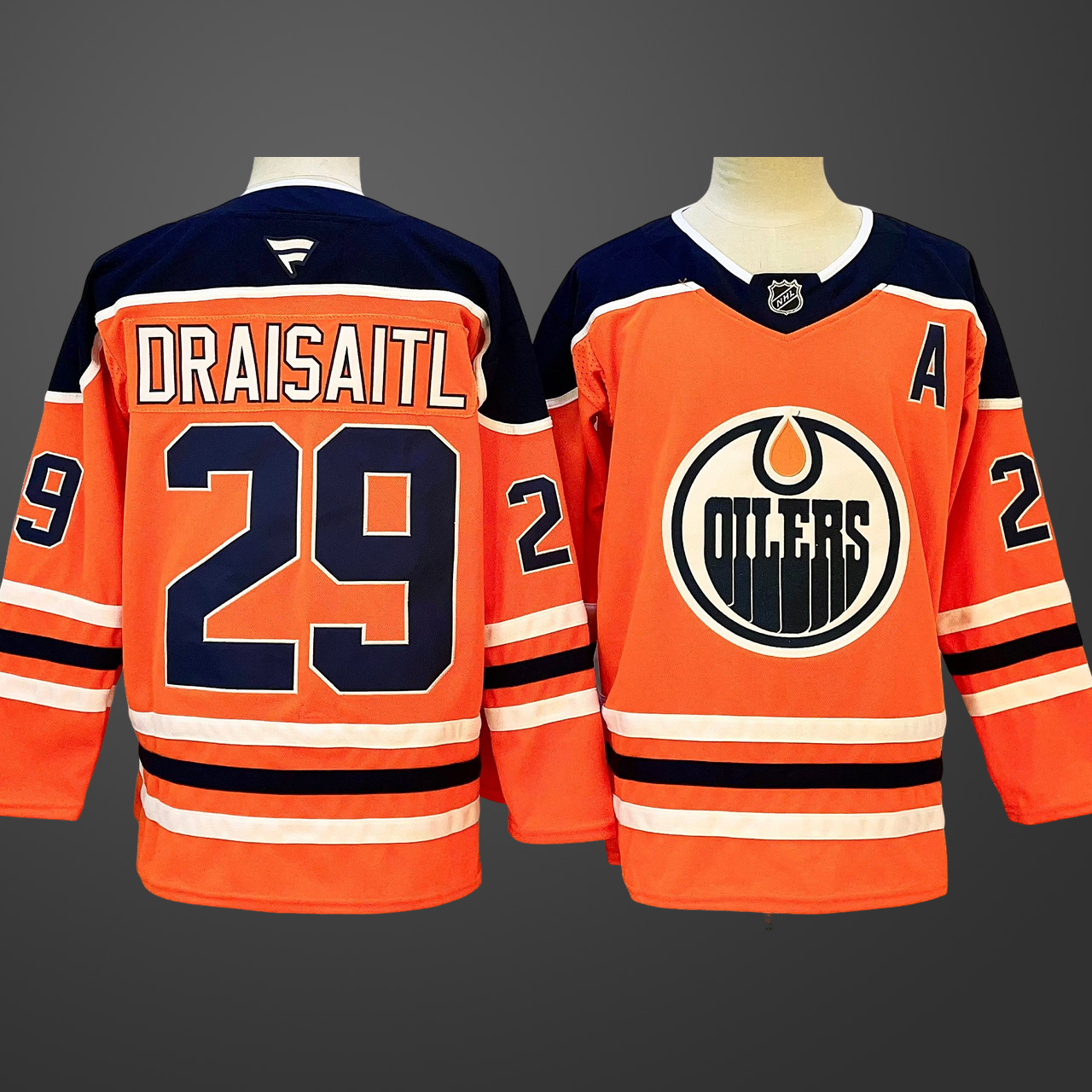 Men's Edmonton Oilers #29 Leon Draisaitl Orange 2025 Stitched Hockey Jersey